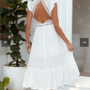 hello molly white flowy dress